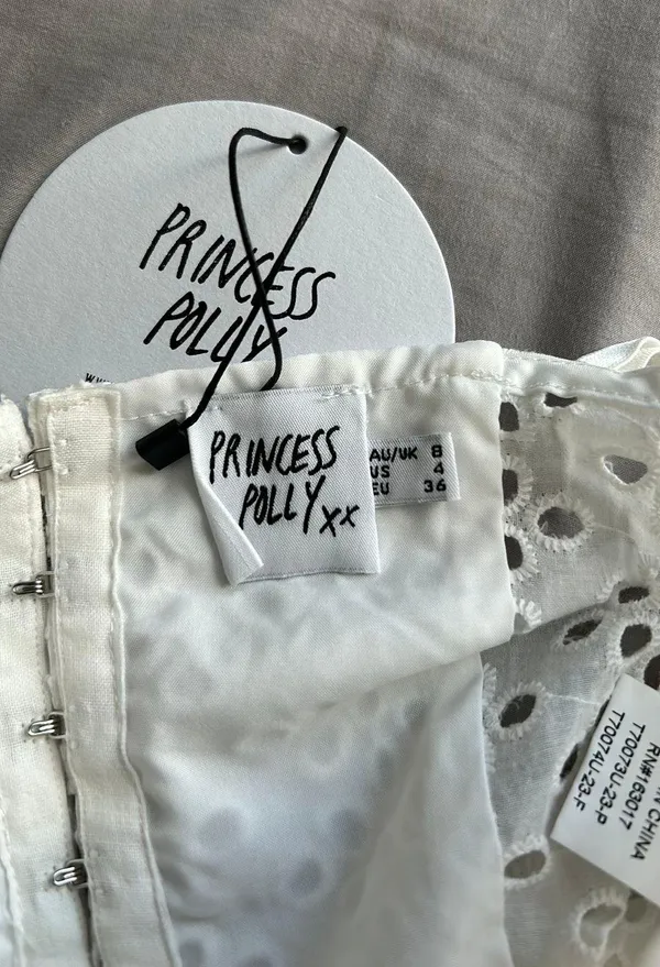 Princess Polly White Eyelet Tank - Image 3