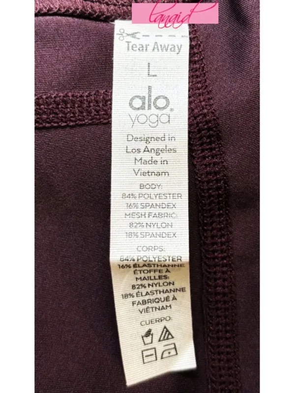 Alo Airlift High-Waist Embody Legging Oxblood Mesh Cut-Outs Cutouts Hi-Rise Pant - Image 14