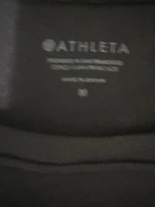 NWT Athleta Move With Ease Asym Tie Tank Black Athletic Yoga Size Medium - Image 7
