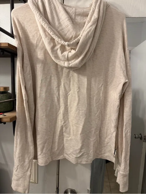 Travis Mathew’s Women’s Cream Lightweight Hoodie Sweatshirt - Image 6