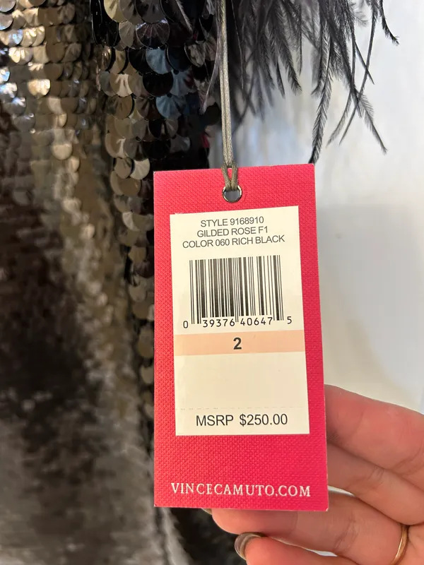 Vince Camuto Black Sequin Dress - Image 3