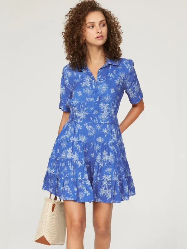 Sandro Pernille Tiered Linen Dress 36 - Image 2