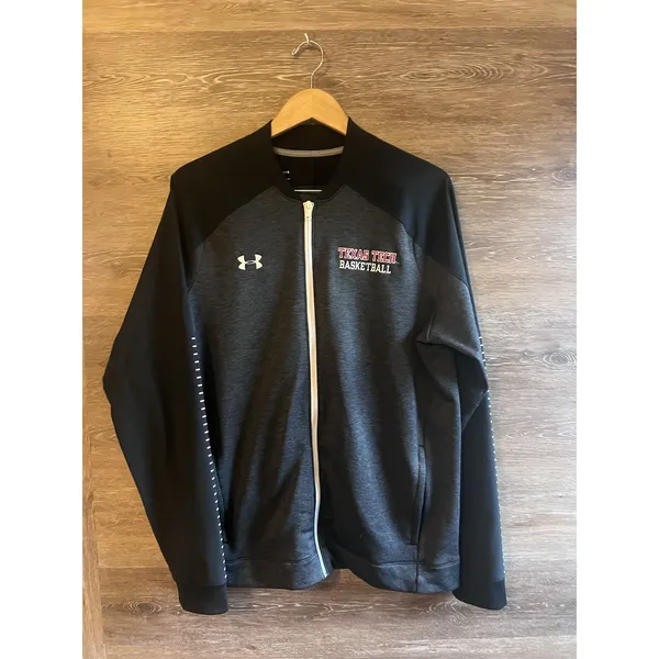 Under Armour Basketball Warmup Jacket Texas Tech Size Large - Image 3
