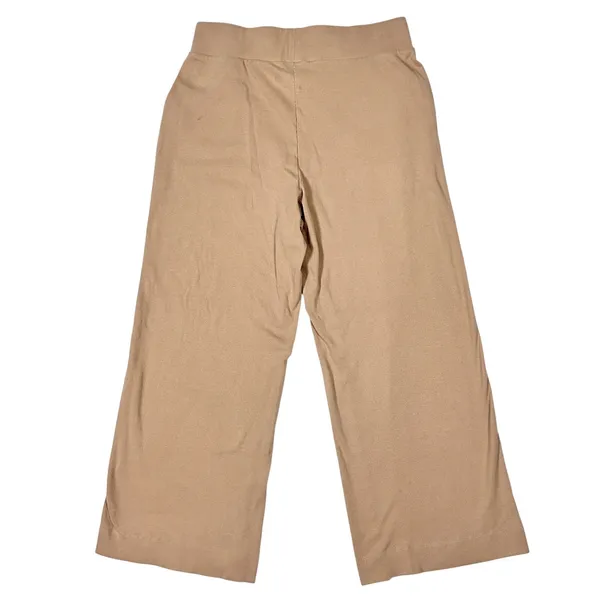 Pact Wide Leg Pant Women's Large Organic Rib Cotton Pull On Lounge Airport Beige - Image 3