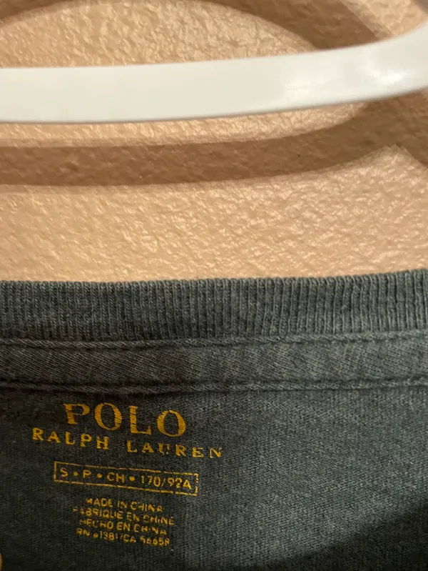 Ralph Lauren Polo Shirt Green Embroidered Logo Crew Neck Short Sleeve - Image 3