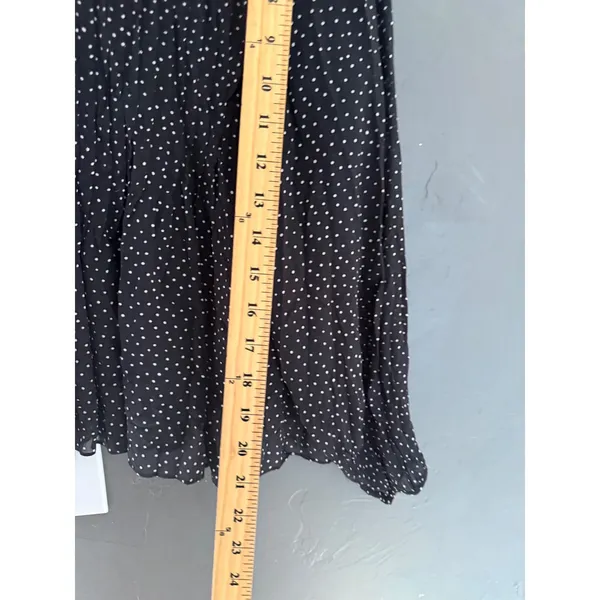 Rag & Bone Black White‎ Polka Dot Pleated Keyhole Blouse XS Coquette Career - Image 9