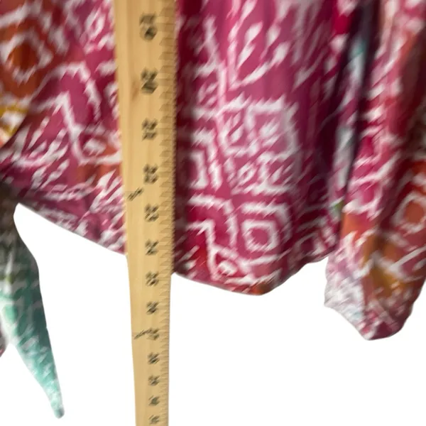 Santiki‎ Women's One Size Rainbow Tropical Vacation Cover Up Beach Front Tie Top - Image 7