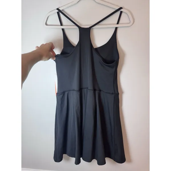 Aqua Athletics Black Sleeveless Athletic Dress Tennis Sz M Shelf Bra NWT $88 - Image 2