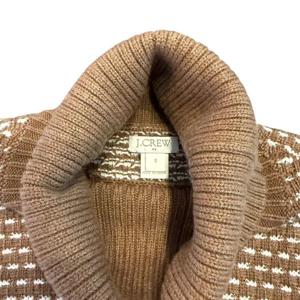 J. Crew Beige and White Cowl Neck Sweater - Image 3