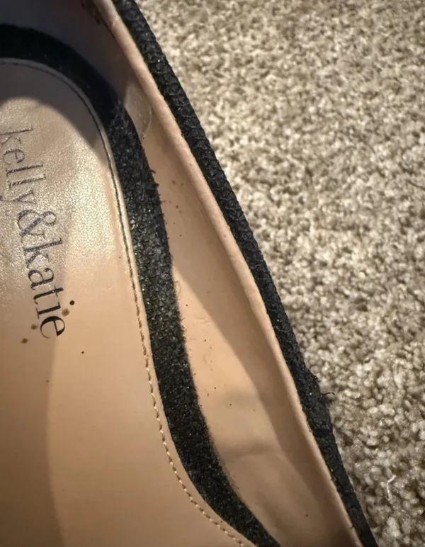 Kelly & Katie Isabella Heels Size 8 1/2 M Black Sparkle - Image 8