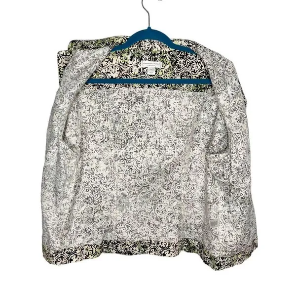 Linen Blend Trellis Print Lightweight Jacket - Image 12