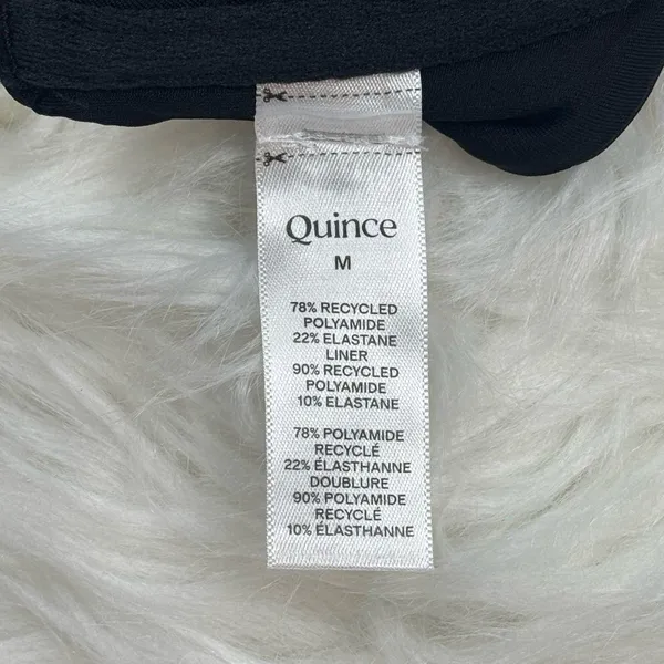 Quince Italian Demi Bikini Top Black Size Medium - Image 8