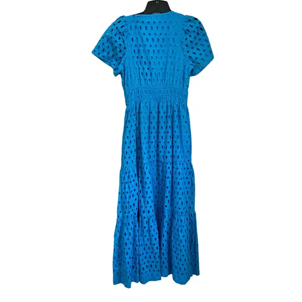 NWT Anthropologie The somerset‎ Maxi Dress: Eyelet Edition Blue Size XS - Image 3