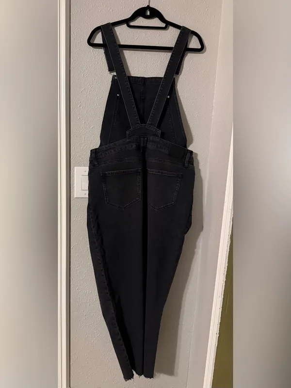 NWT PAIGE Black Washed Denim Overalls - Image 5