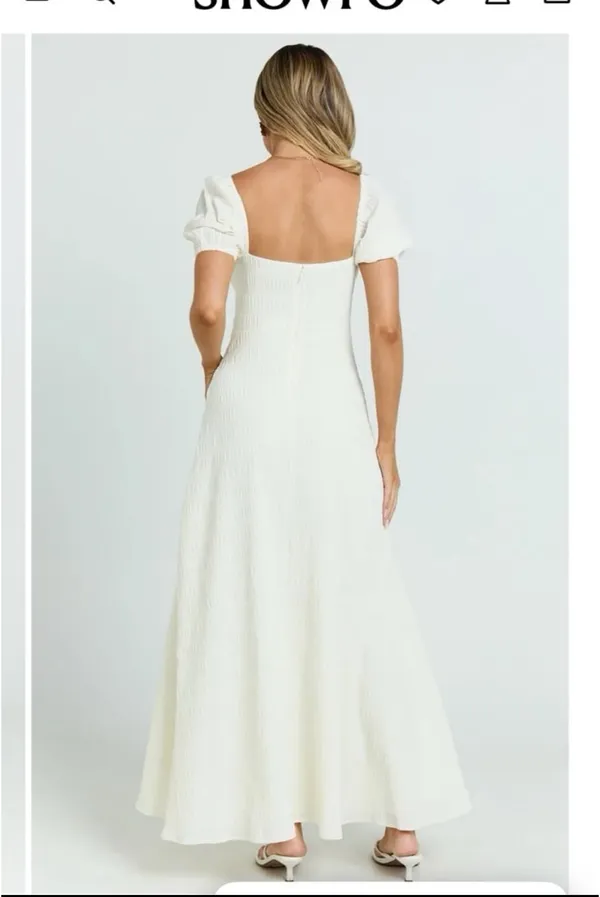 NWT SHOWPO Off White maxi dress size 6 - Image 5