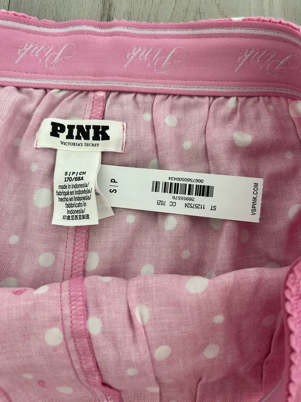 Victoria's Secret PINK White Pink Polka Dot Pajama Shorts - Image 3