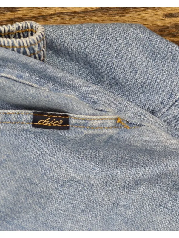 Vanity Fair Pull-On Elastic Waist Denim Jeans with Pockets Chambray Blue 18W Reg - Image 4