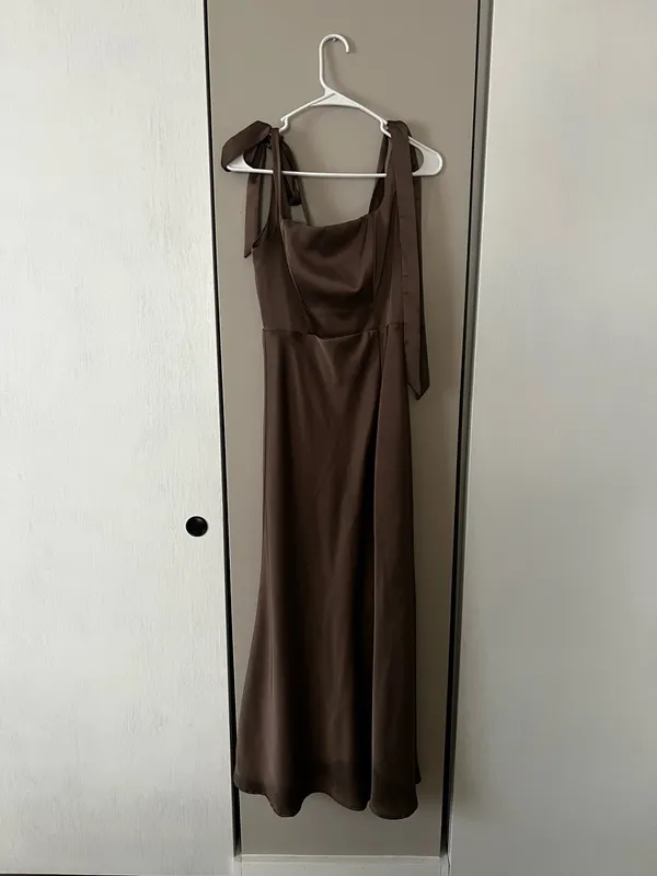 Alex mocha Bridesmaid Birdy Grey Dress - Image 3
