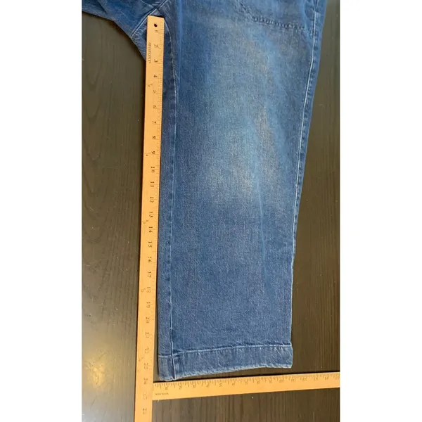 Talbots Wide Leg Crop Jeans Cora Wash Blue Denim Womens 16W High Rise Minimalist - Image 9