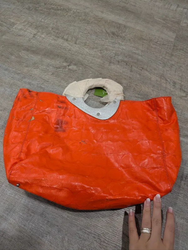 NWT Kate Spade Melrose Noel Orange Leather Bag - Image 8