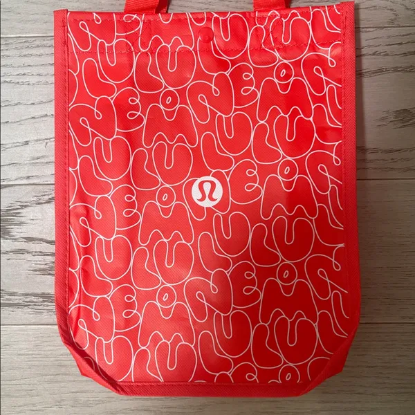 Lululemon Red Small Tote Bag Button Closure - Image 2