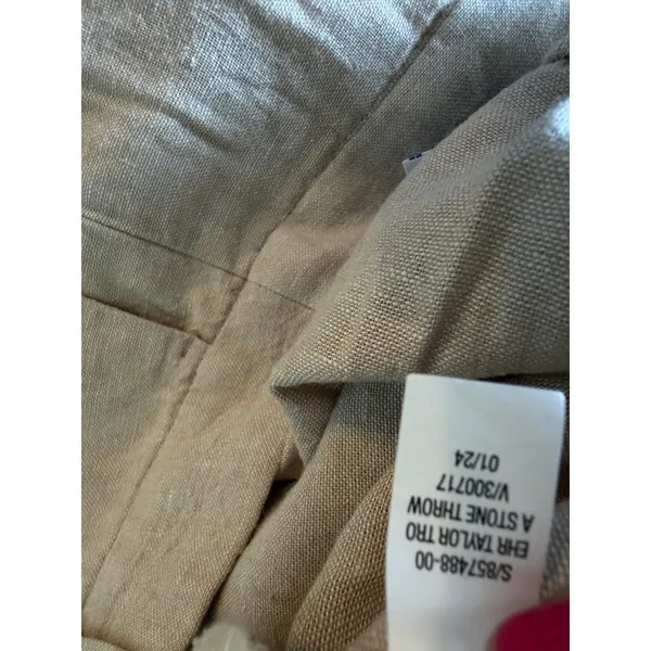 Old Navy Taylor Wide Leg Trouser Extra High Rise Linen Blend Pants Womens‎ M - Image 10