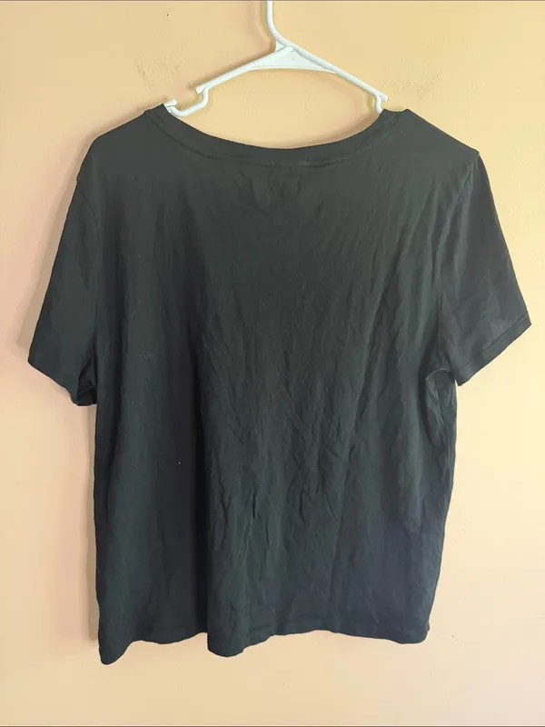 Victoria's Secret Black Script Logo Tee - Image 5