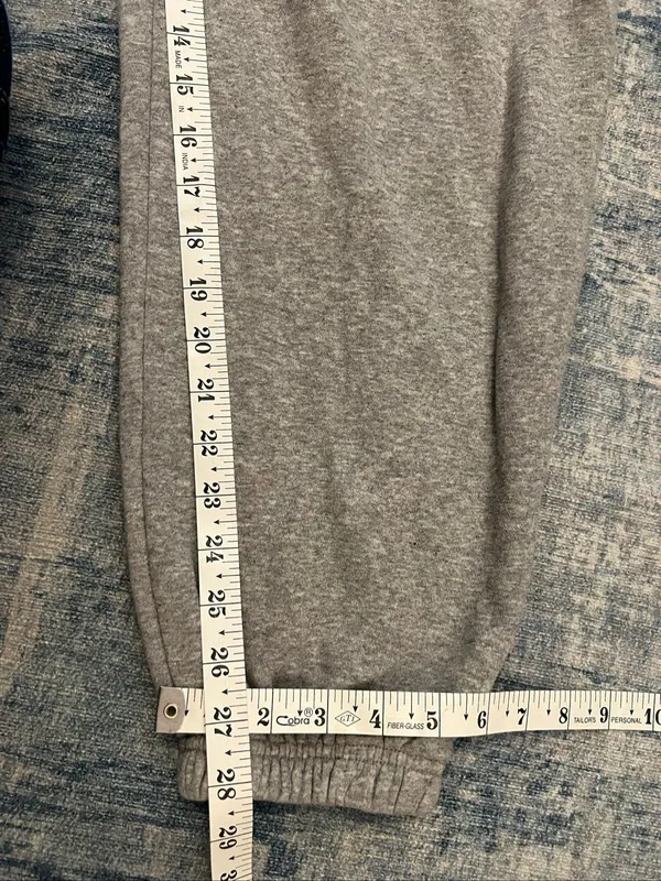 Nike Heathered Gray Phoenix Fleece High Waisted Oversized Sweatpants Small - Image 8
