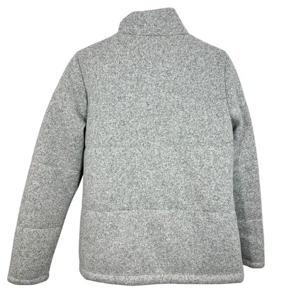 New Balance Women Sweater Fleece Quilted Jacket Light Gray Full Zip Athletic NWT - Image 11