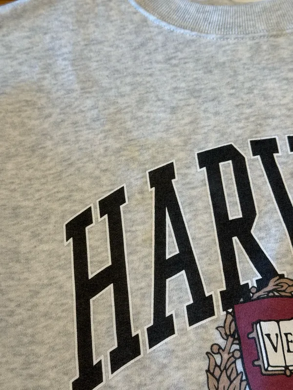 Abercrombie & Fitch Light Gray Harvard Crewneck Sweatshirt Size XS - Image 3