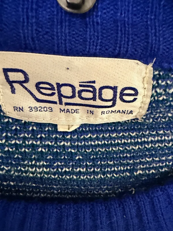 Vintage Repage Sweater Blue Size L - Image 2