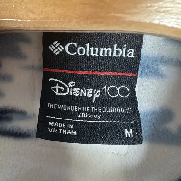 Disney 100 x Columbia Fleece Pullover Half Snap Womens Medium Mickey & Friends - Image 7