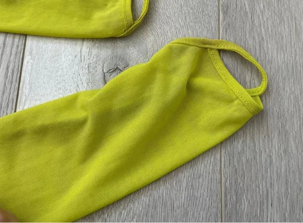 Oh Polly Set Bralette Mesh Cutout Top womens Green (size 0) festival sexy party - Image 5