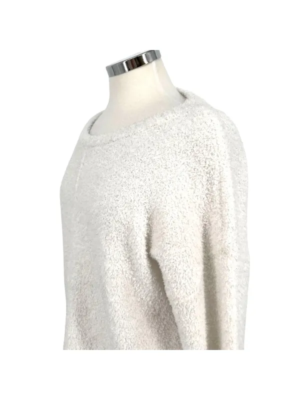 Studio B By Bobeau White Textured Knit Sweater Cozycore Loungewear Size XL - Image 4