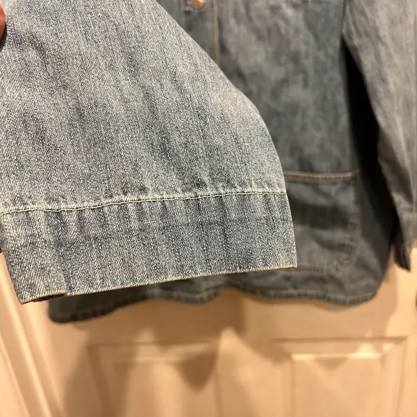 VTG Maurices Womens Large‎ Denim Chore Jacket Blue Cotton Button Front Shacket - Image 5