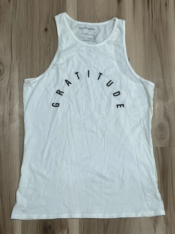 Good Hyouman Gratitude Racerback Tank Top Women’s Large - Image 2