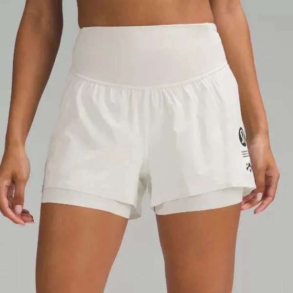Lululemon Cream Athletic Shorts - Image 3