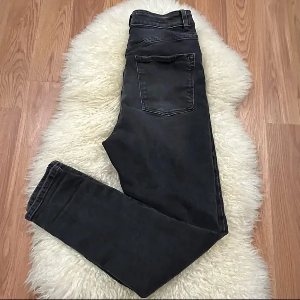 Free People We the Free Faded Black High Waist Button Fly Jeans 28 - Image 3