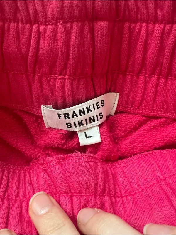 Frankie's Bikinis Hot Pink Jogger Sweatpants - Image 3
