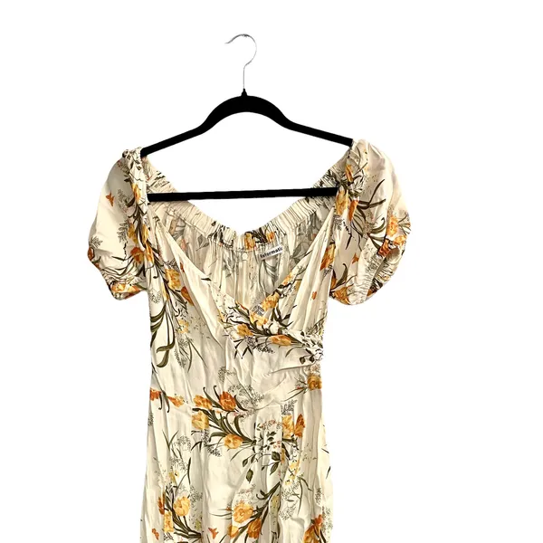 Reformation Pearl Midi Dress Aurora Floral Cream - Image 7