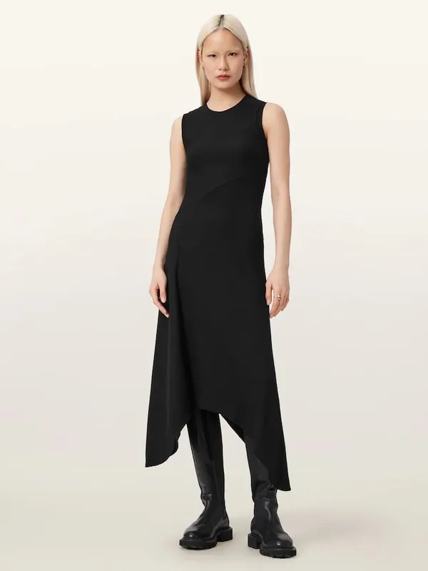 AllSaints Gia Maxi Dress - Black - Image 3