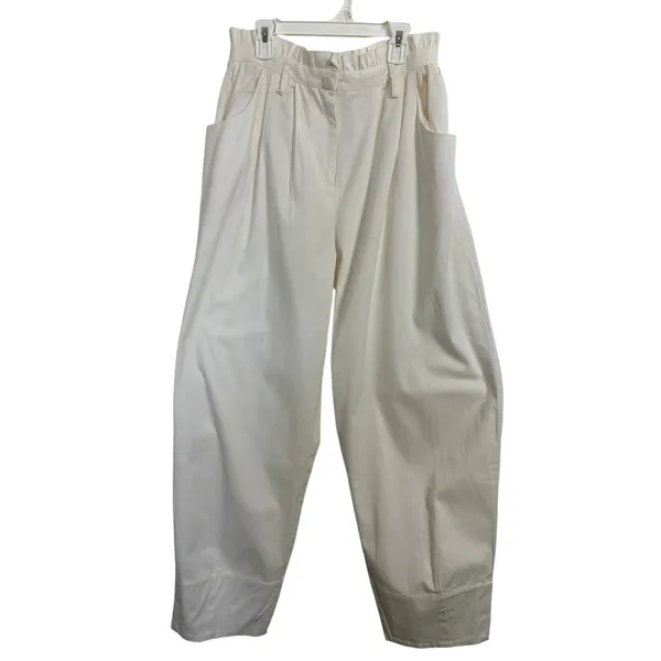 NWT Anthropologie Corey Lynn Carter Tapered Trousers Medium Pleated Wide Leg - Image 2