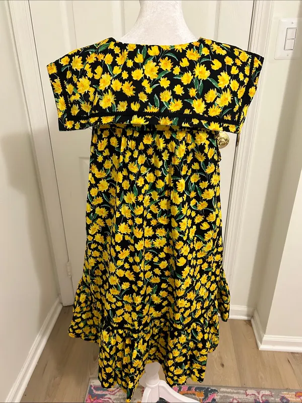 Anthropologie Maeve Flroal Collared Poplin Swing Mini Dress New Size Small - Image 8