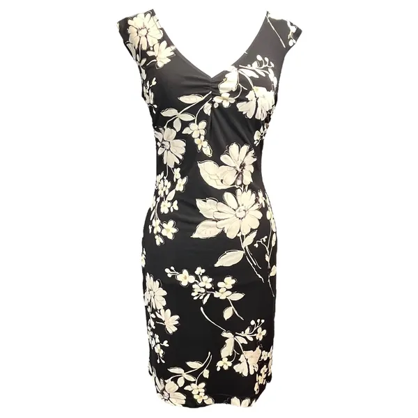 City Triangles Women's Y2K Black Floral Spring Wedding‎ Guest Dress Small - Image 3