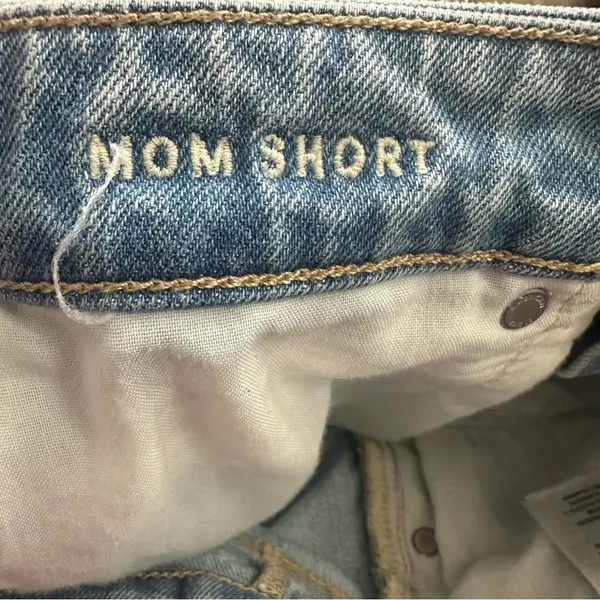 American Eagle Outfitters Ripped Denim Mom Jean Shorts, Size 4 - Image 9
