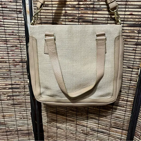 Fossil Preston Woven Straw and Leather Shopper Shoulder Bag - Image 8
