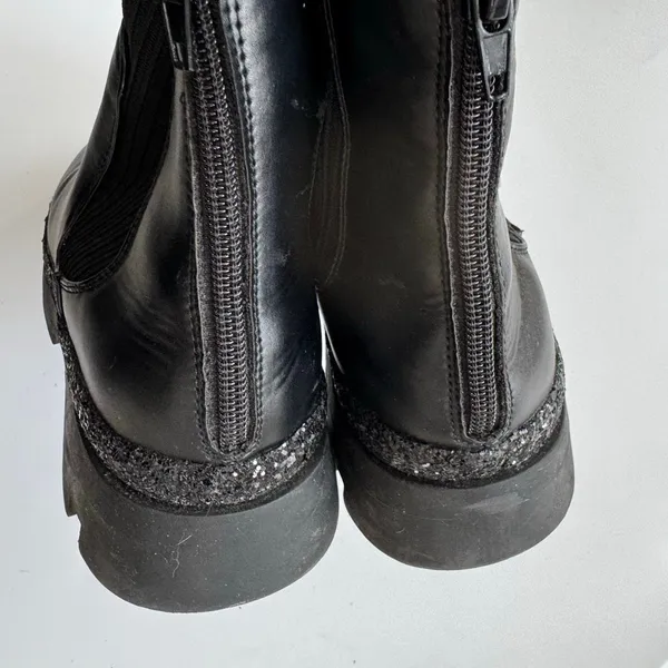Steve Madden Boots Womens 5 M Black Jrobinn Chelsea Ankle Faux Leather Pull On - Image 7