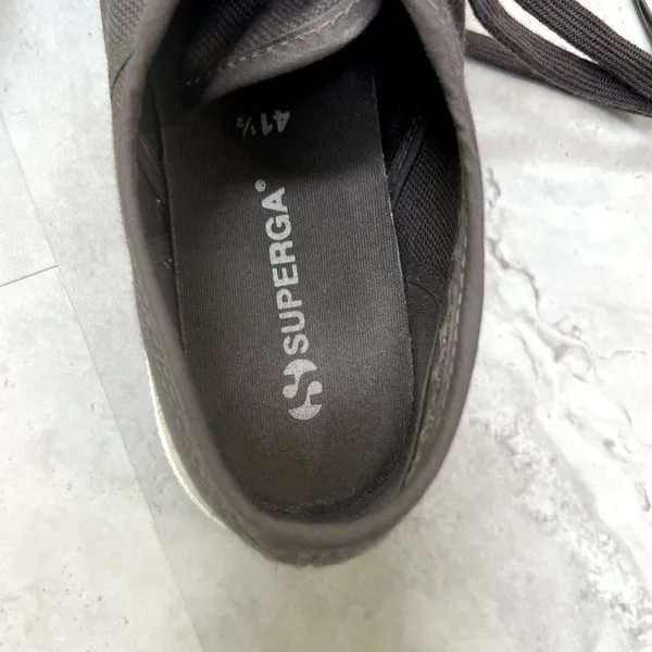 Superga Womens 41 1/2 or 8.5‎ or Mens 10 Grey Shoes Sneaker Skate Casual - Image 8