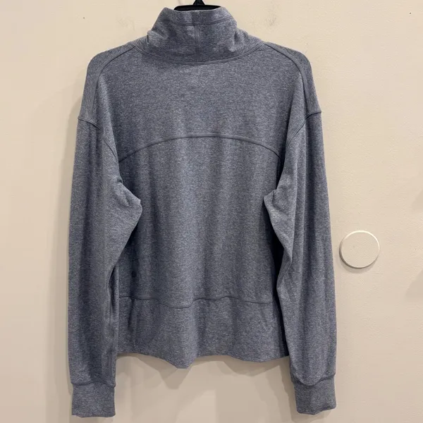 Lululemon Ready to Rulu‎ Pullover Funnel Neck Heathered Asphalt Grey 12 Sporty - Image 4