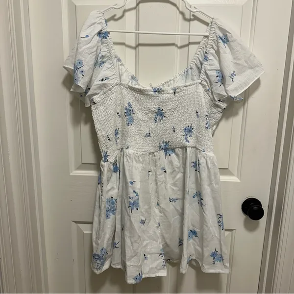 Princess Polly Front Row Floral Romper Playsuit White Curve Size 16 - Image 3